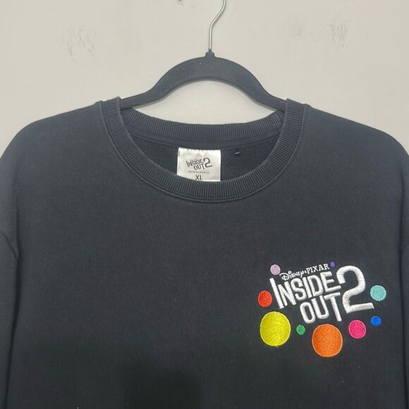 Disney Pixar Inside Out 2 Mens Black Embroidered Sweatshirt Size XL - Picture 4 of 9